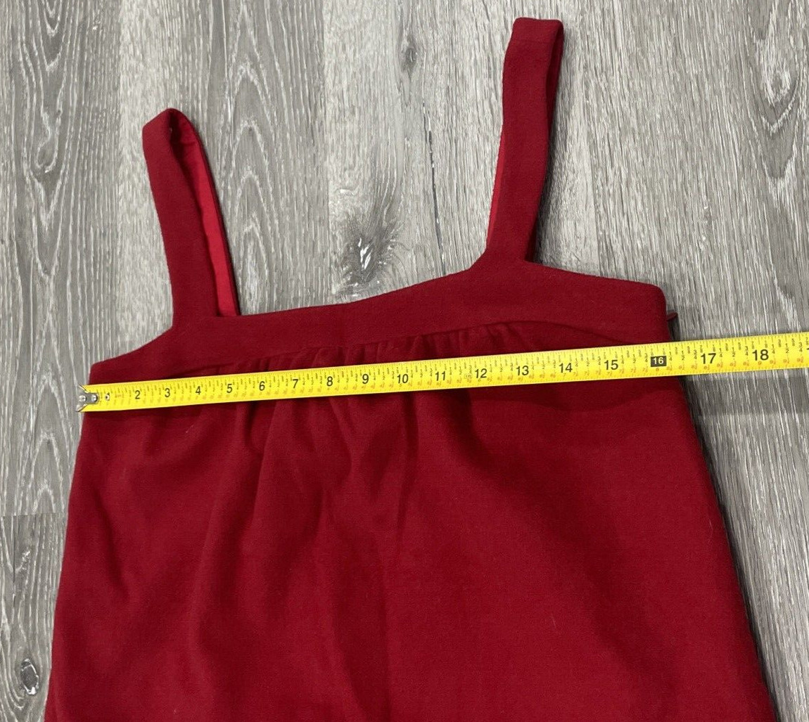 J. Crew Red Wool Cashmere Blend Soft Sleeveless Dress Side Pockets Women Size 4