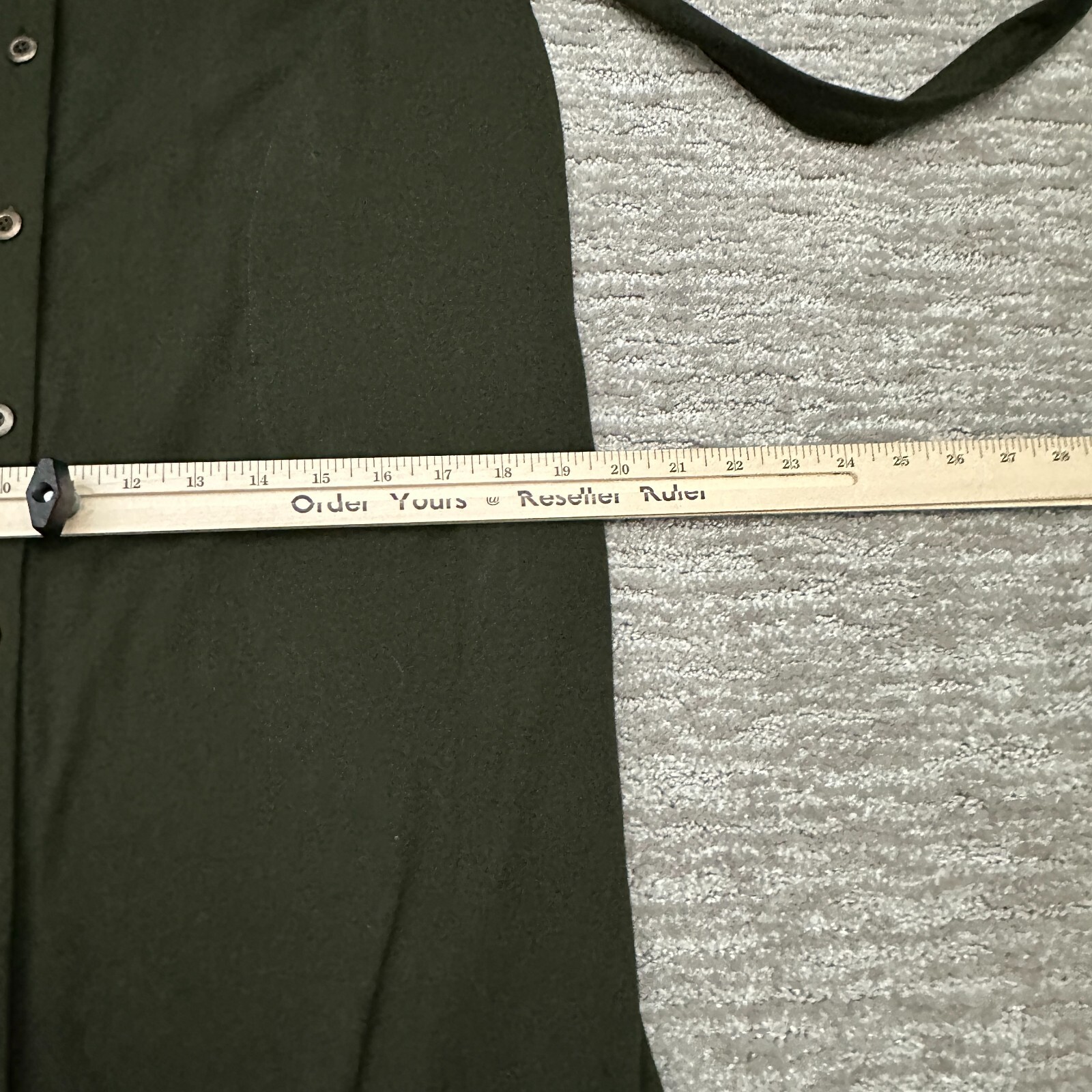 eShakti Dress Womens Medium Green Belted Button Front Pockets Utility Shirt