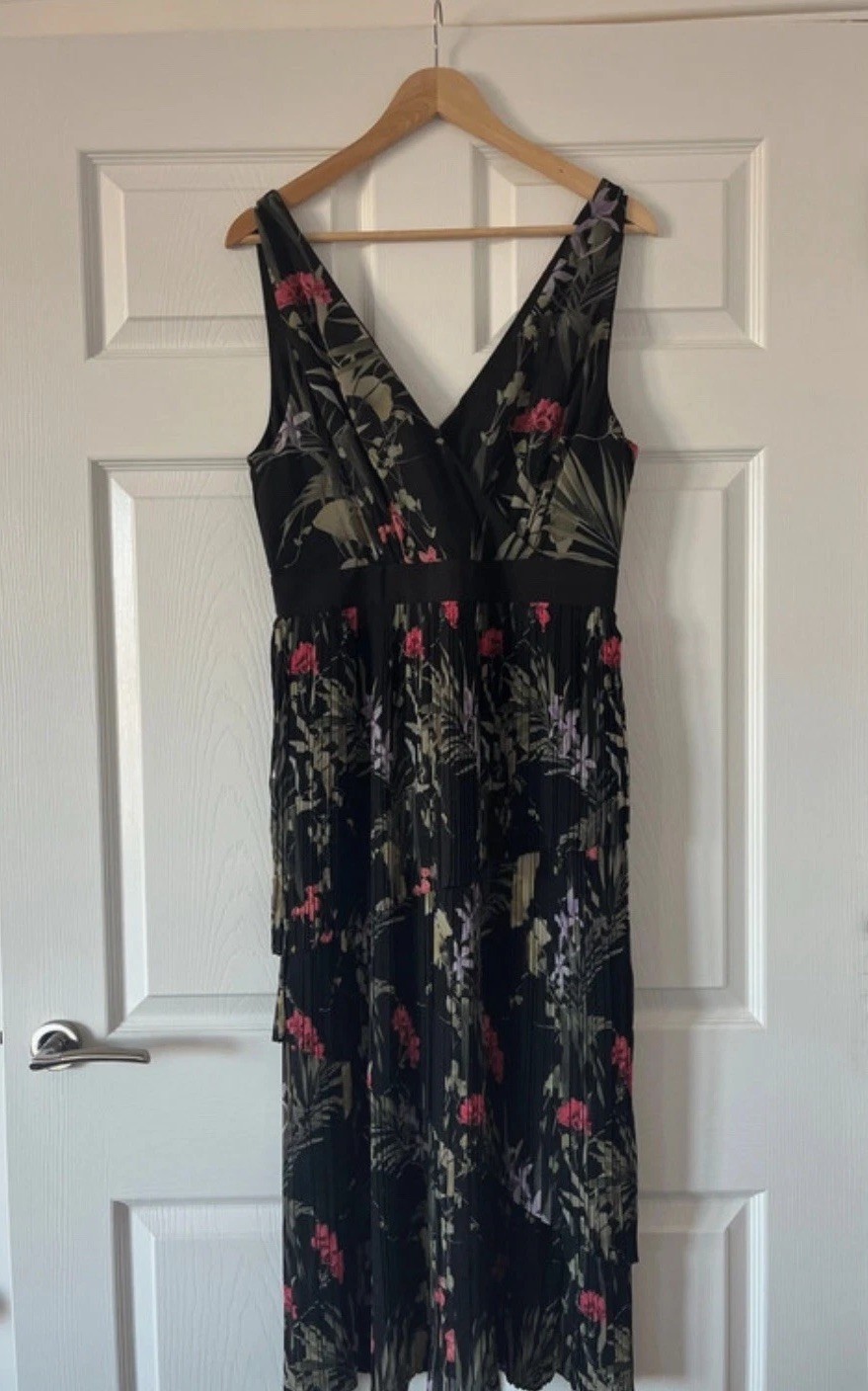 TED Baker ‘Malinae’ Floral Midi Dress size 3 12 rrp £199 wedding races cruise