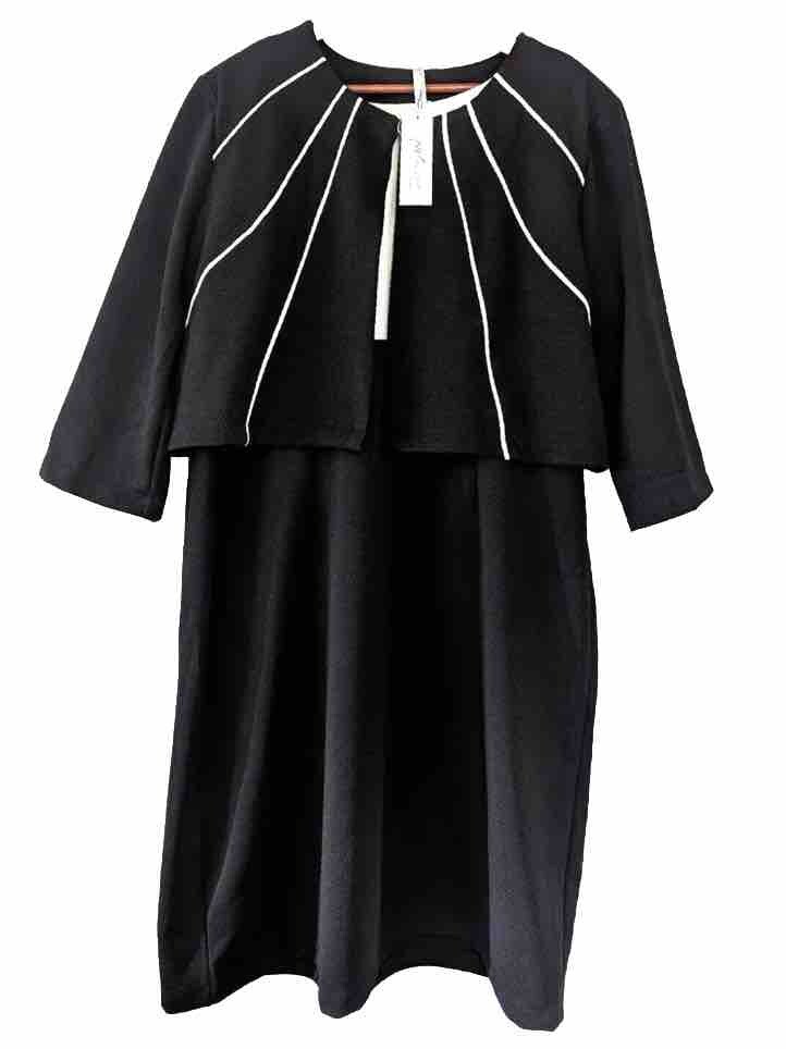 NY Collection Women’s 3/4 Sleeve Jacket and Dress, 2 Piece Set, SIZE 10 NWT