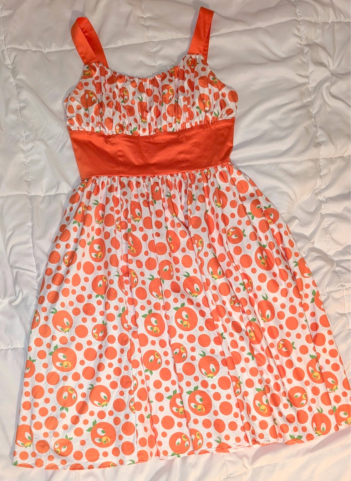 Disney Parks Authentic Original Medium Orange Bird Dress The Dress Shop pockets