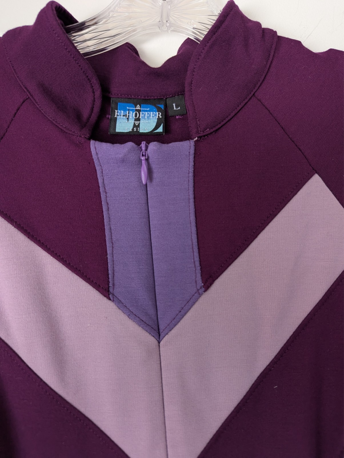 L Elhoffer Design Marvelous Arrow Dress tricolor Ponte pockets