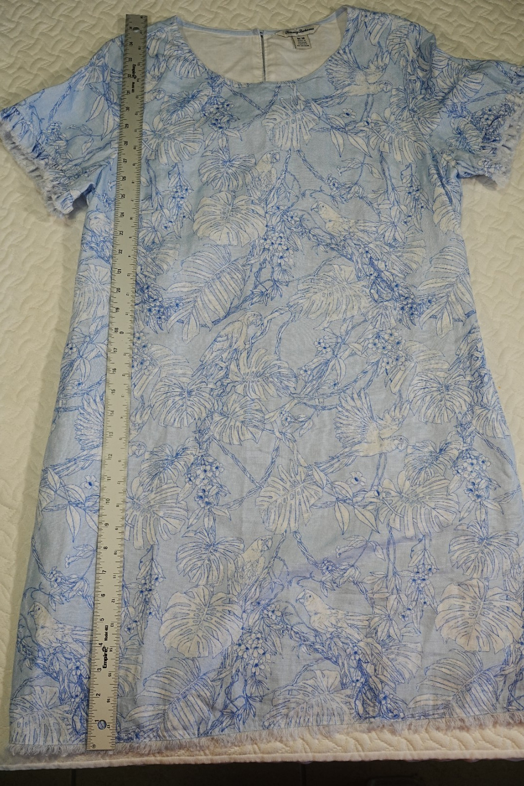 Tommy Bahama Tropical Parrots Linen Dress M Dress
