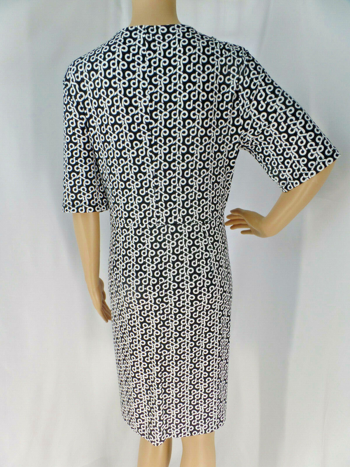 ANN TAYLOR BLACK LOOSE CHAIN GEOMETRIC CAREER CASUAL DRESS SIZE: SP NWT $100