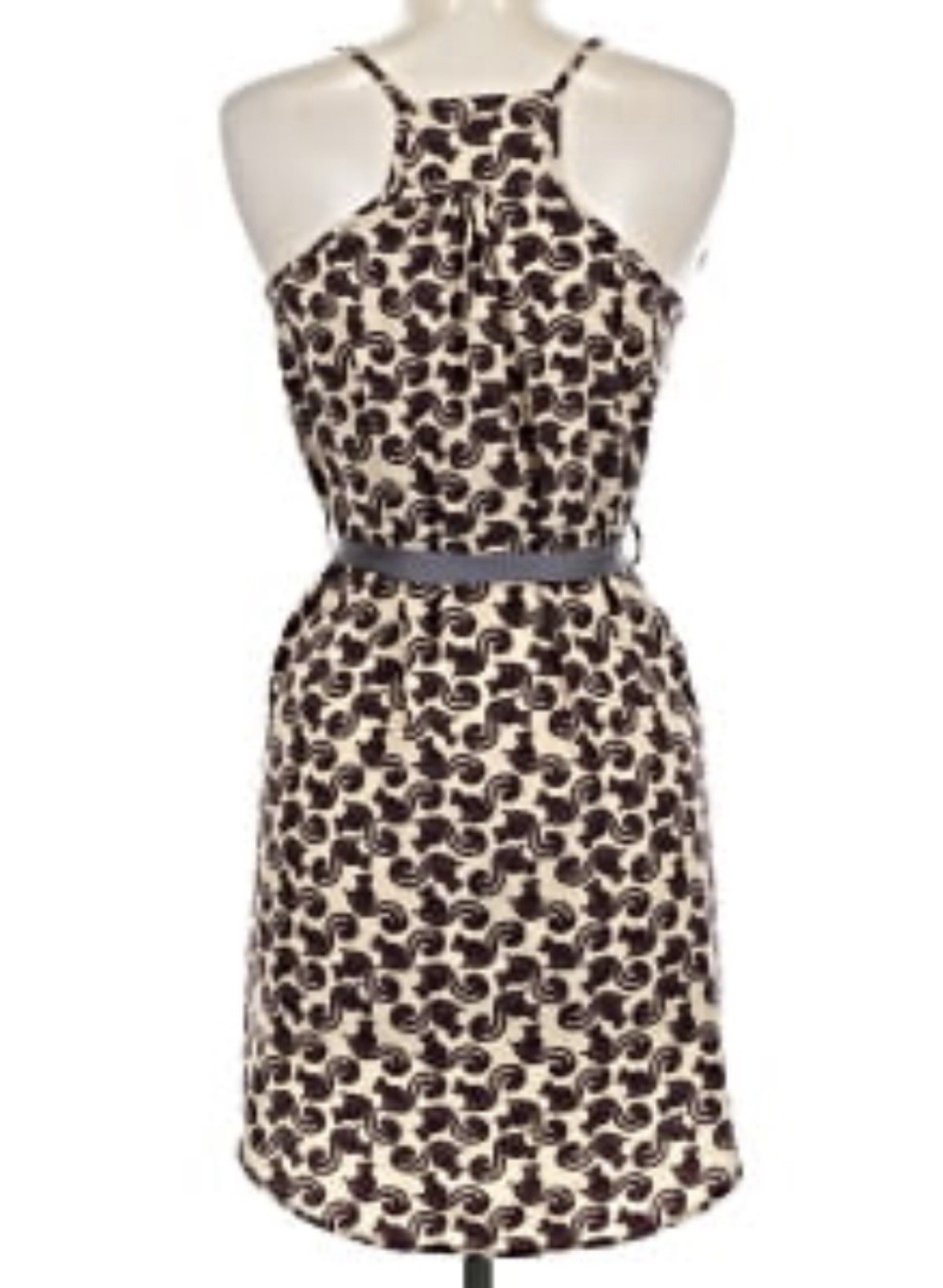 MOONLIGHT Printed Spaghetti Strap Ruffle Neck Detail Mini Summer Dress **NO BELT