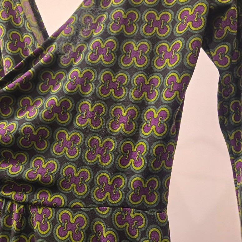 GNW Polyester Spandex Wrap Look Midi Dress Size 6