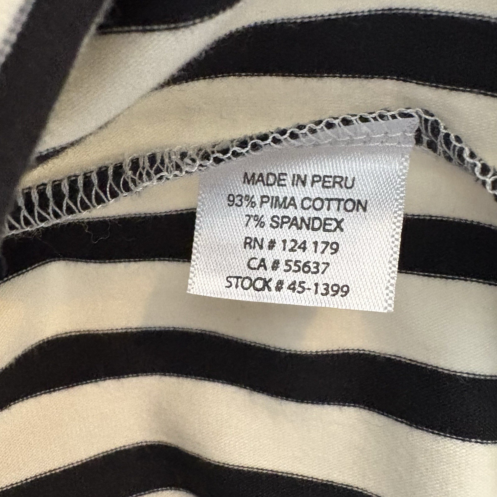 Johnston Murphy Womens Striped Midi Dress Large Career Casual Black Cream NWT