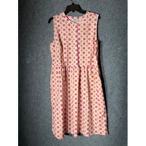 Croft & Barrow Womens XL Pink Orange Geometric Medallion Sleeveless Shift Dress