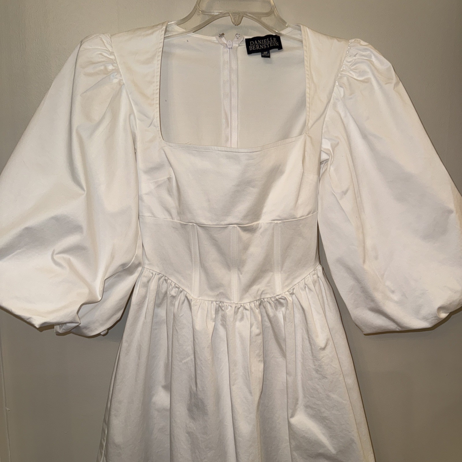 Danielle Bernstein WeWoreWhat white cotton corset panel mini dress size 00