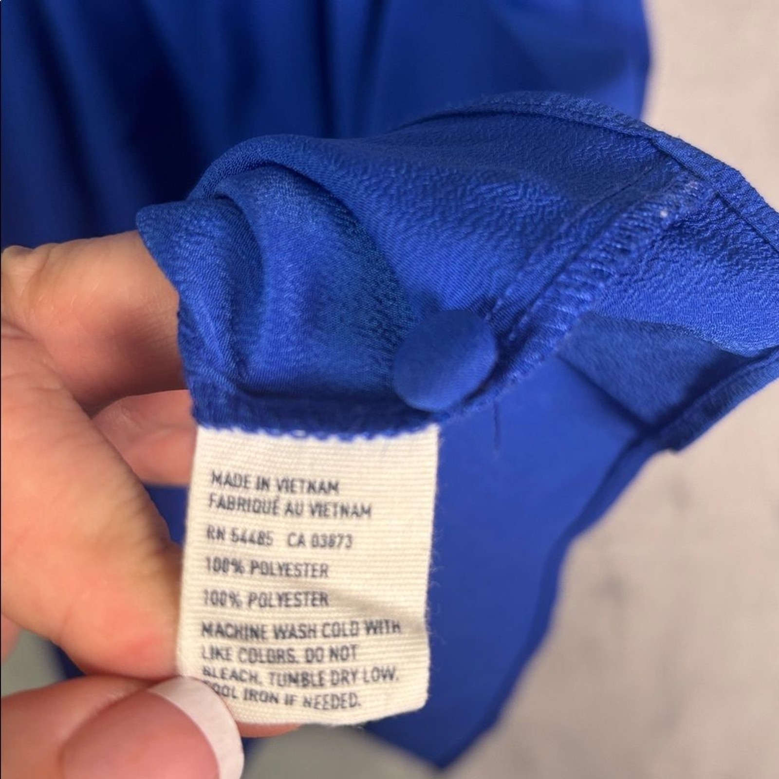 American Eagle Royal Blue Halter Rouched Waist Dress Lightweight Size Medium