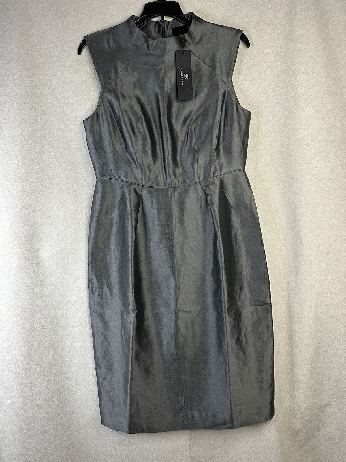 NEW Banana Republic Monogram Metallic Party Cocktail Dress Linen Silk Sz 8 $150