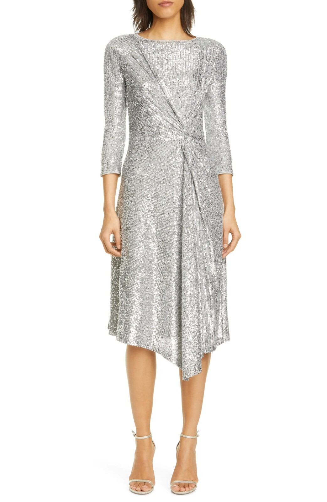 St. John Collection Evening Starlight Sequin Mesh Party Cocktail Dress Size 4