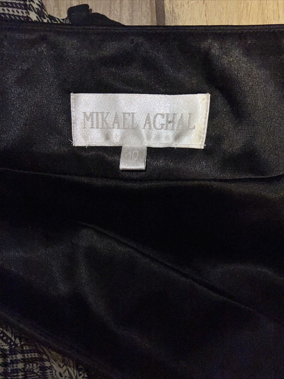 Mikael Aghal 2PC set BLAZE & RUFFLE TIER SKIRT Black SZ 10 br2