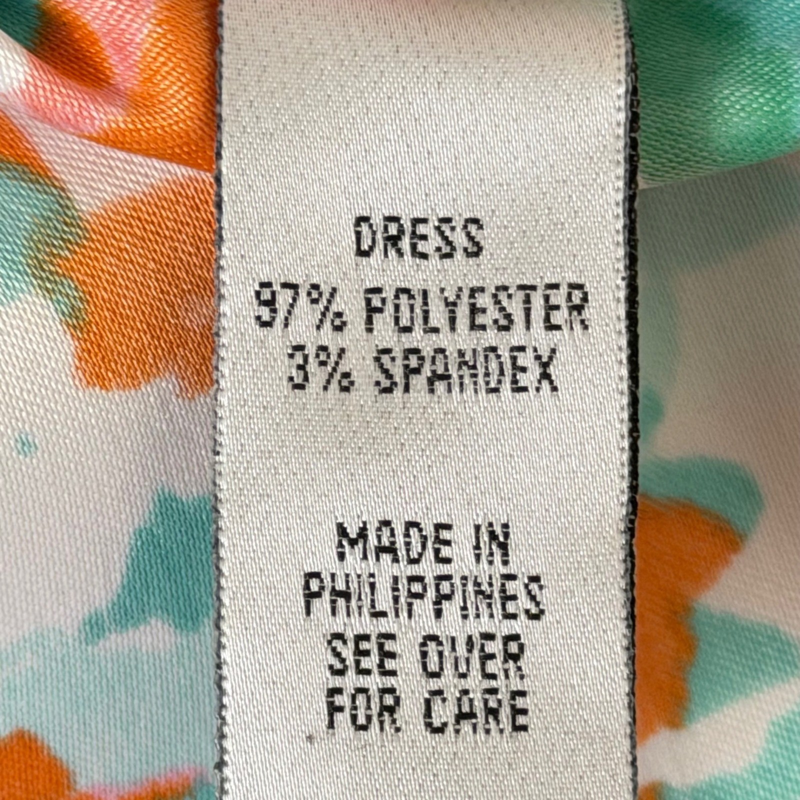 Alyx Limited Womens Abstract Multi Floral Sheath Dress Orange Teal Pink Size 10