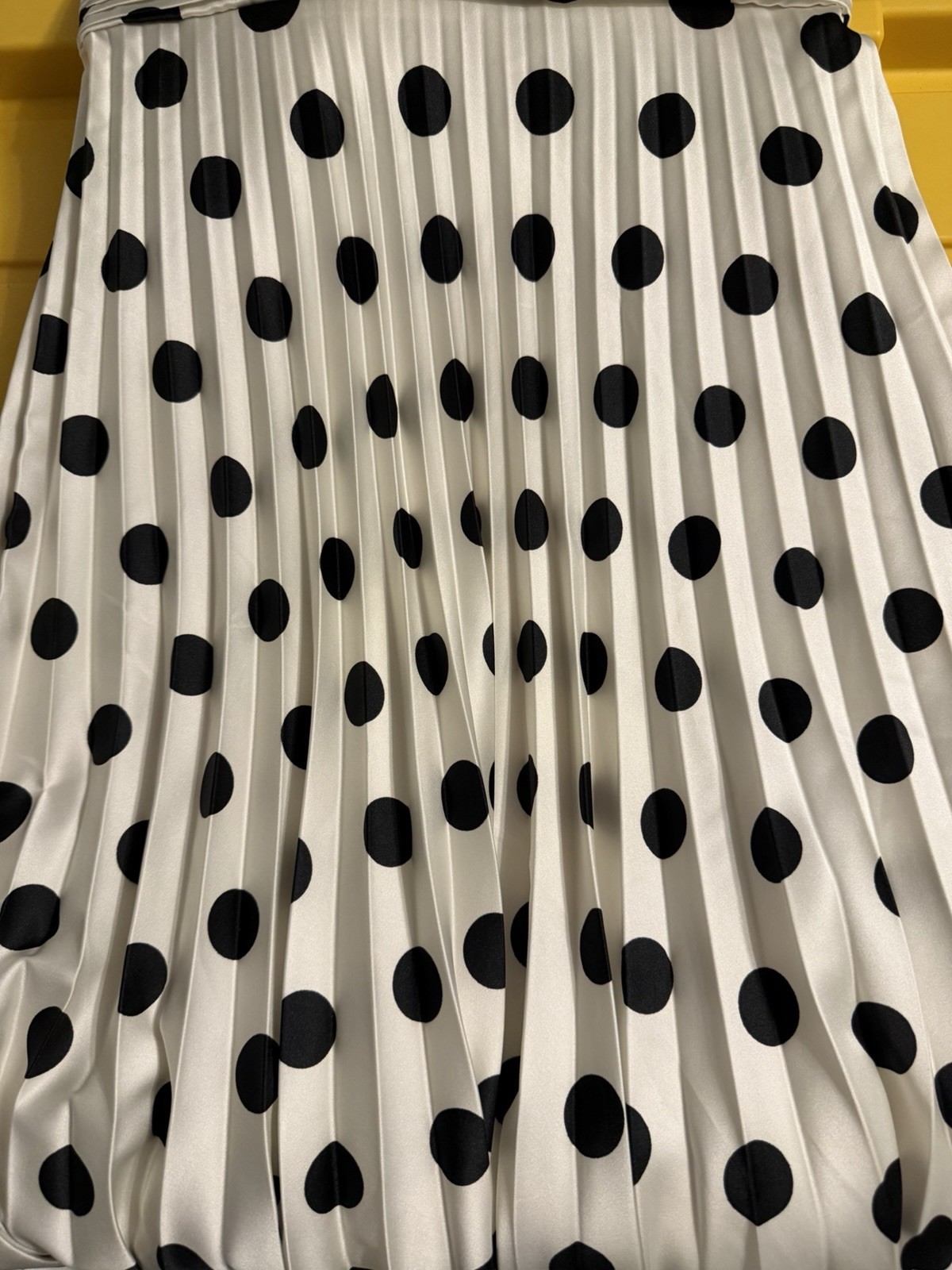Betsey Johnson Polka Dot Halter Midi Dress Size 6 Pleated Rockabilly Retro READ