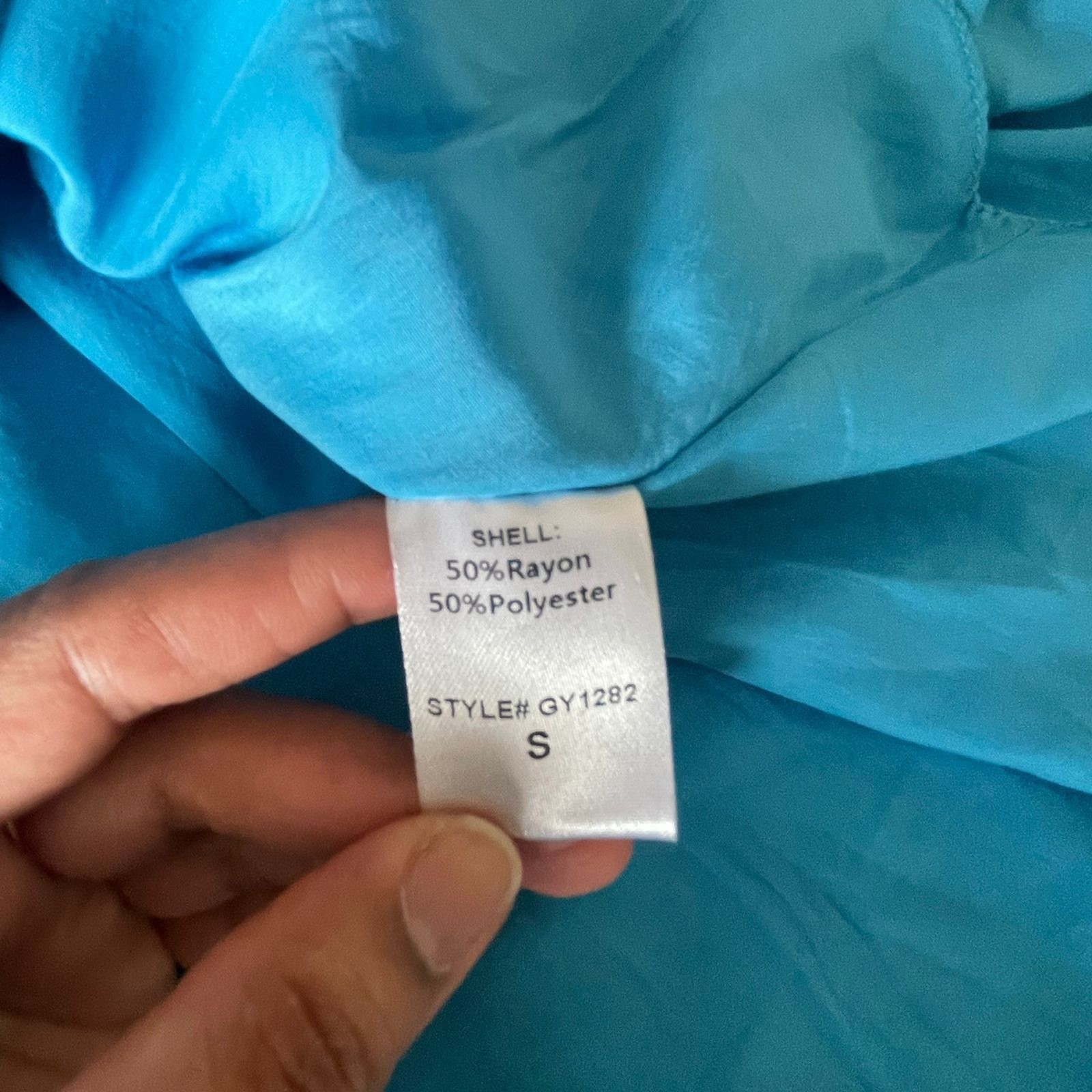 DO+BE Turquoise One Shoulder Mini Dress Size S Cocktail Party Draped Ruched Blue