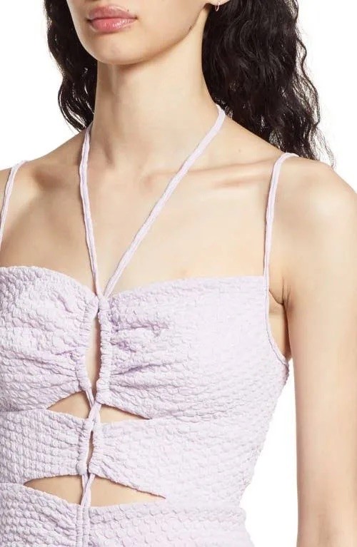 Wayf Iris Ruffle Hem Dress Fitted Size XS