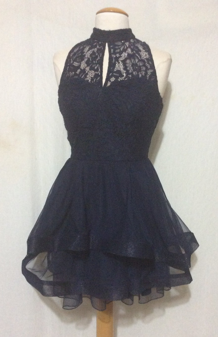 NWPT-Speechless Lace Tulle Prom Party Dress (Navy) – Sz 11 -MRSP $185