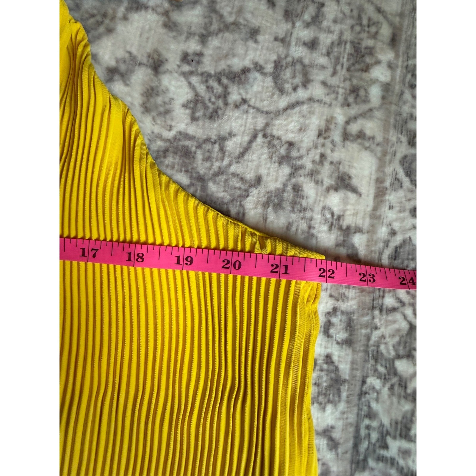 Michael Michael Kors Yellow Pleated Halter Dress MK Chain Link Mini XL NWT