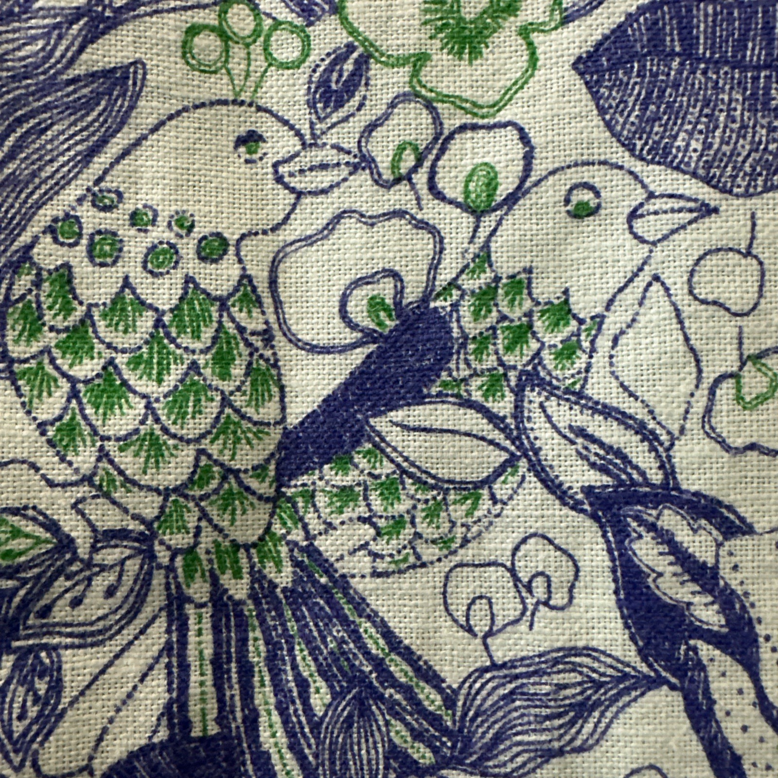 Vineyard Vines Blue Linen Blend Cordia Floral Bird Embroidered Tunic Dress Sz 4