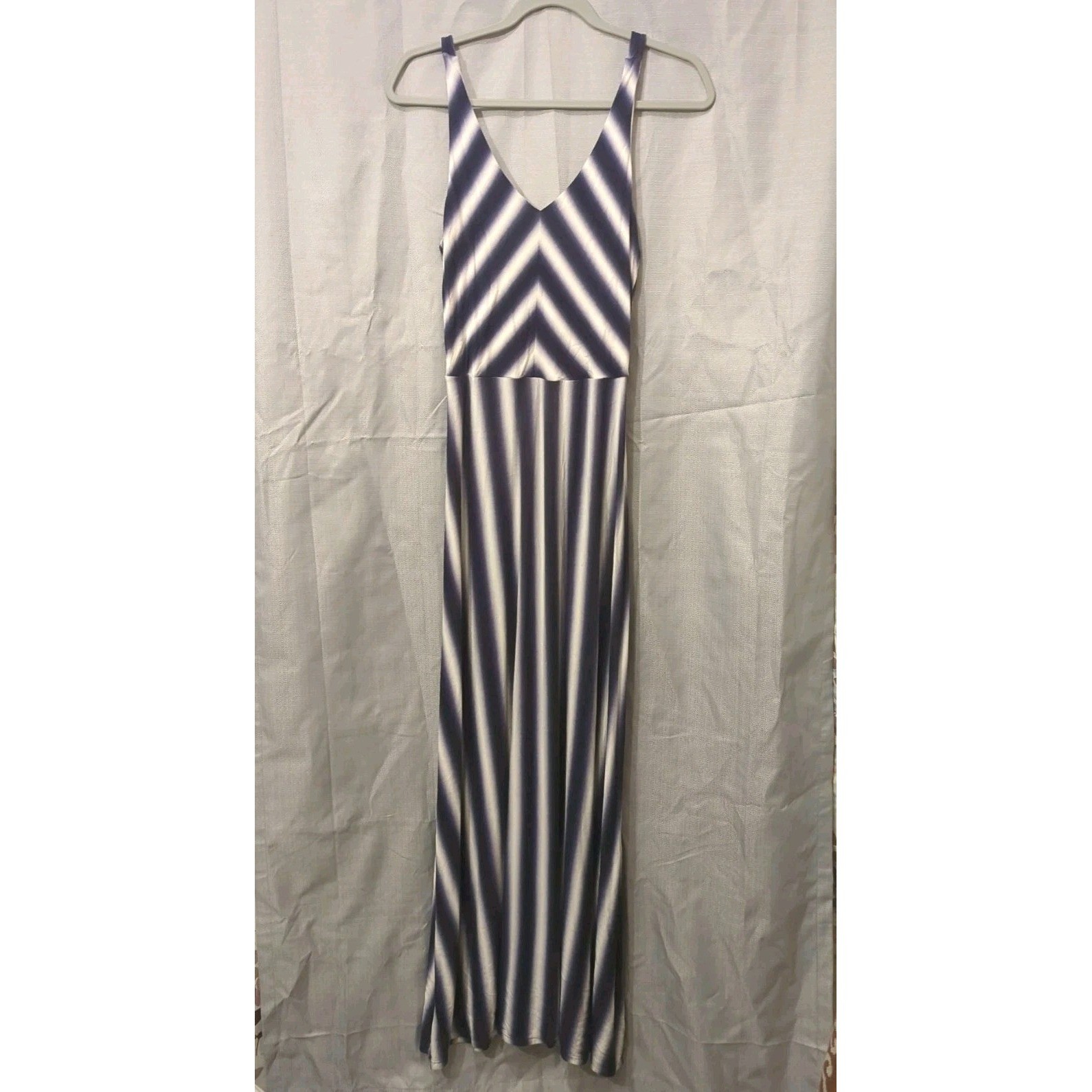 GAP striped Maxi Dress womens S Beach drape garden party coastal boho Hippie