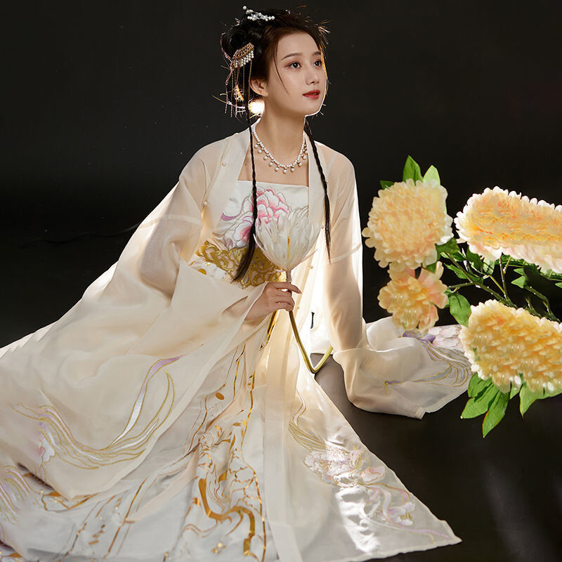 Hanfu Plus Size Cosplay Princess Chinese Traditional Dress Fairy Costume Floral