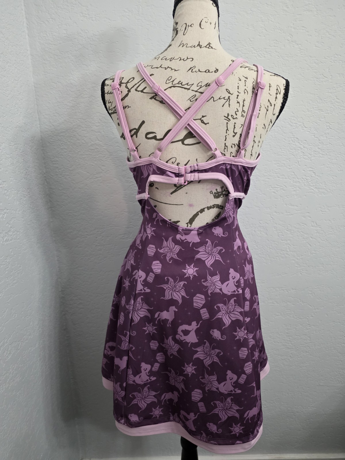 Boxlunch Disney Tangle Rapunzel Active Dress W Shorts Pockets Adjustable Straps