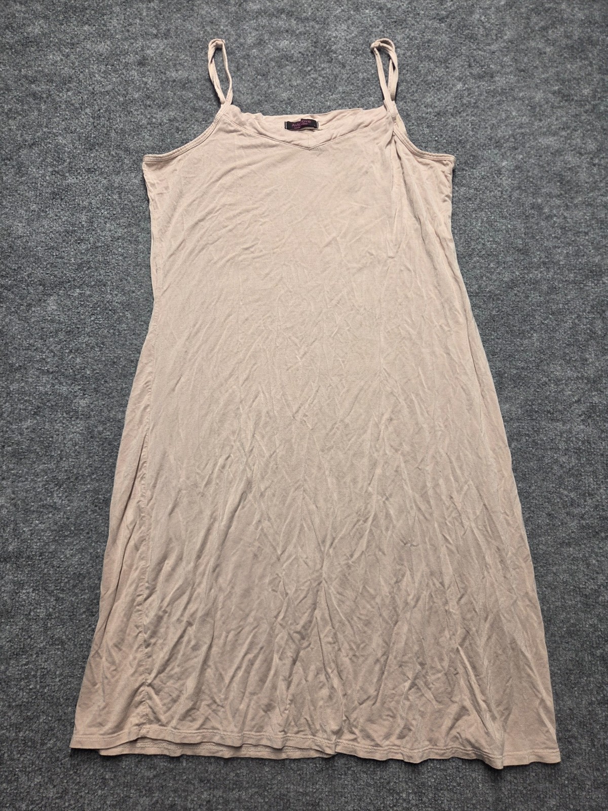 Avidlove Chemise Dress Womens Sz L Pink 100% Polyester V Neck Spaghetti Strap