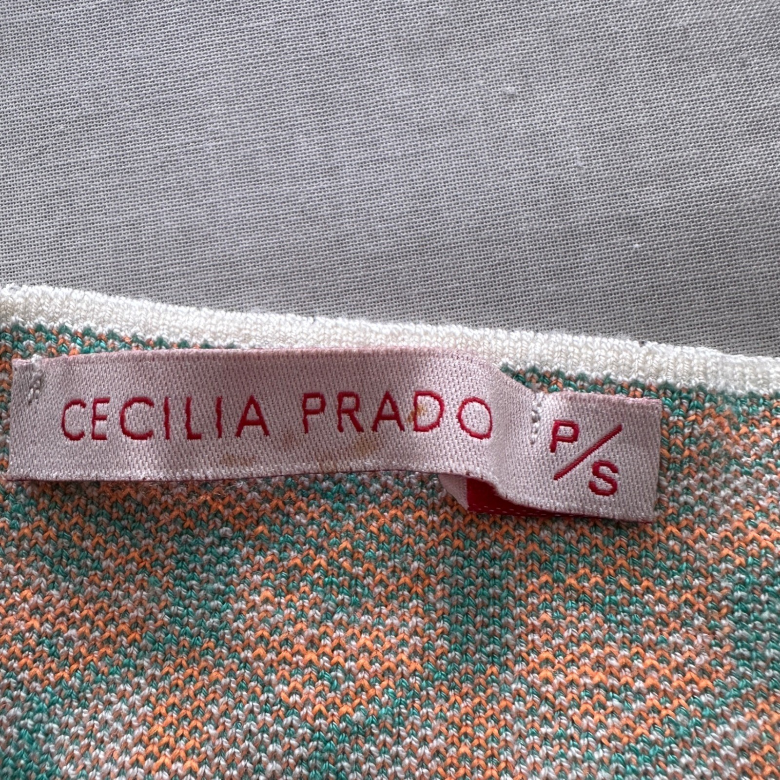 Cecilia Prado Women’s S Strapless Maxi Dress Cream Embroidered Knit Boho Brazil