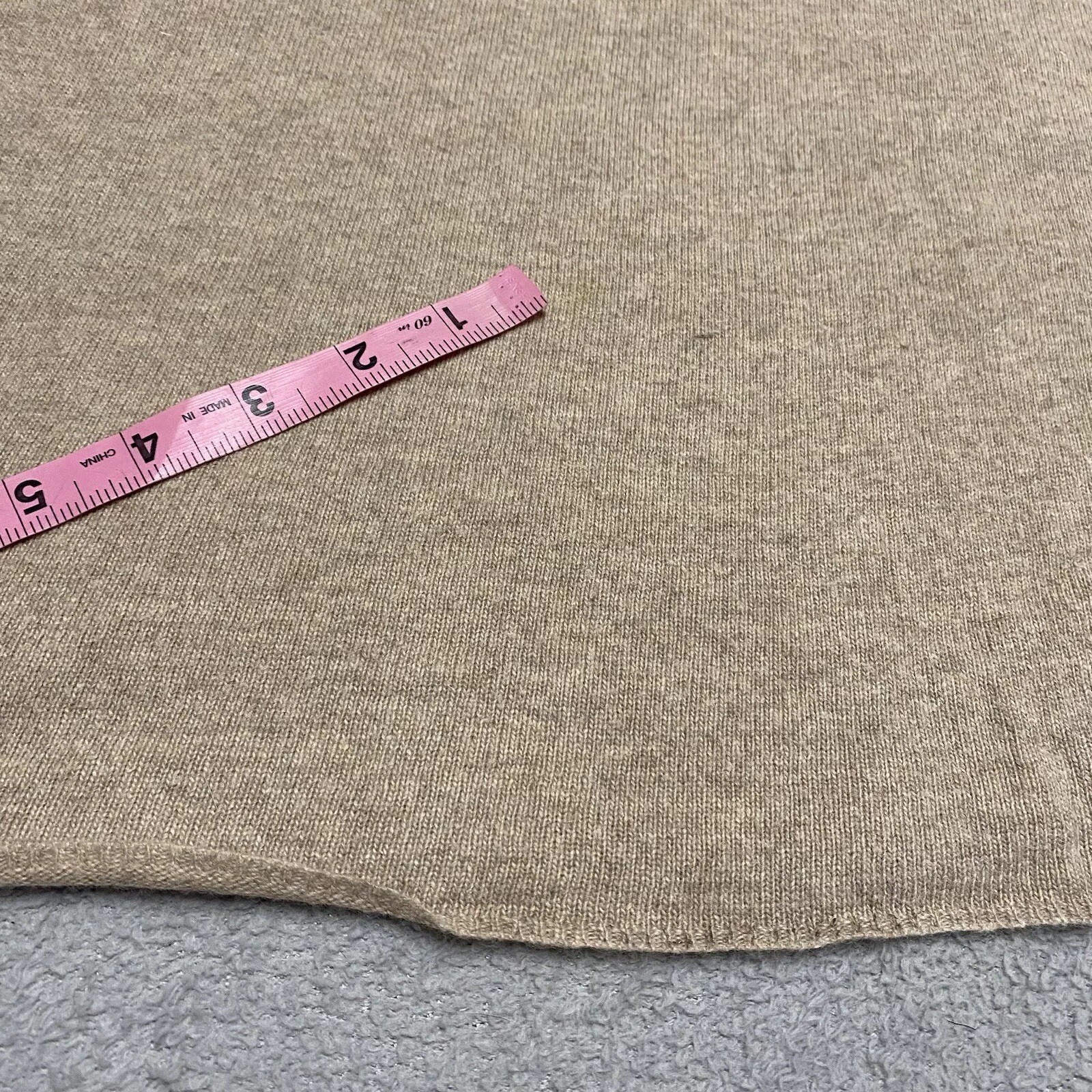 Anthropologie Moth Sweater Dress Small Beige Cashmere Blend Smocked Boho Knit