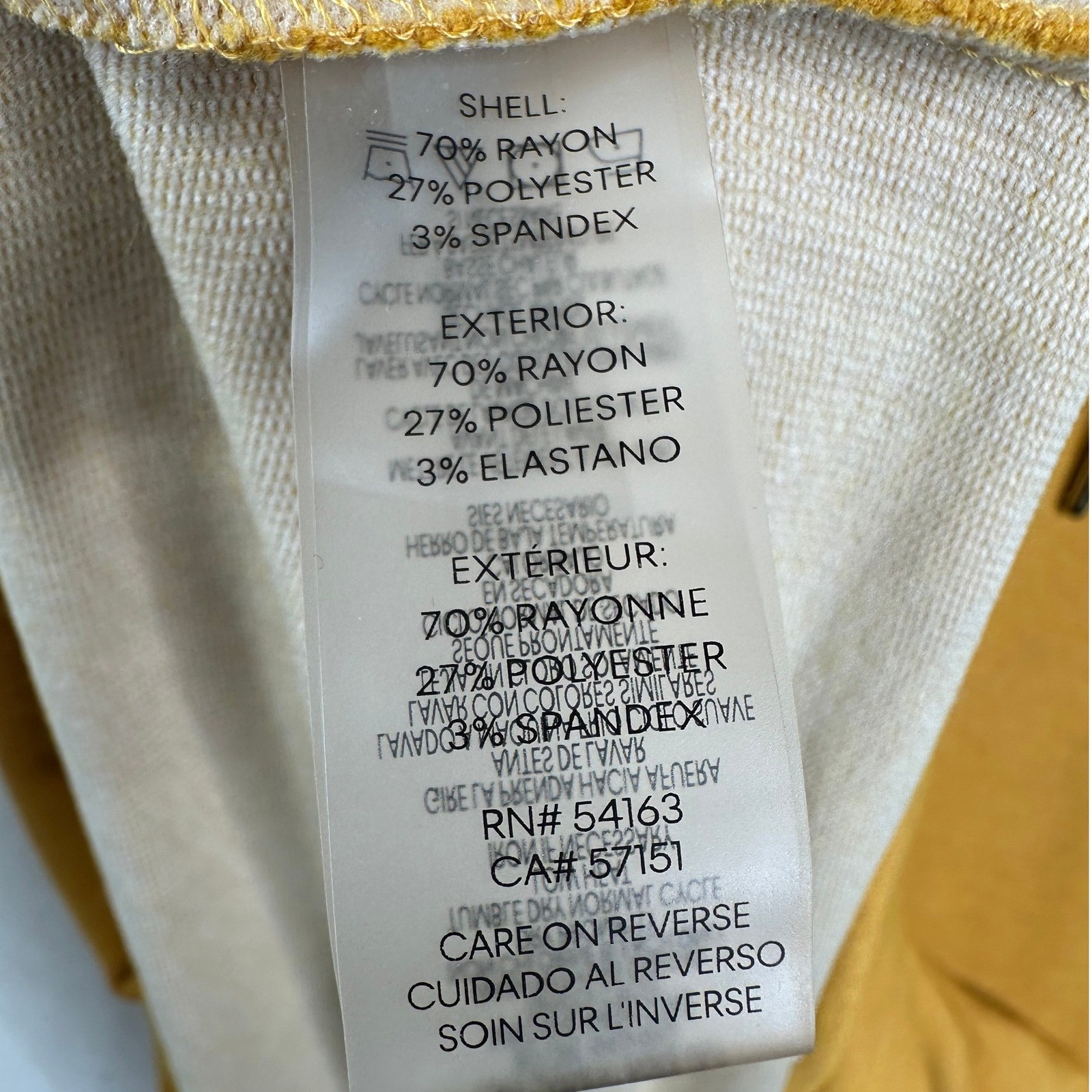 Calvin Klein Hooded Stretch Dress size Medium Yellow
