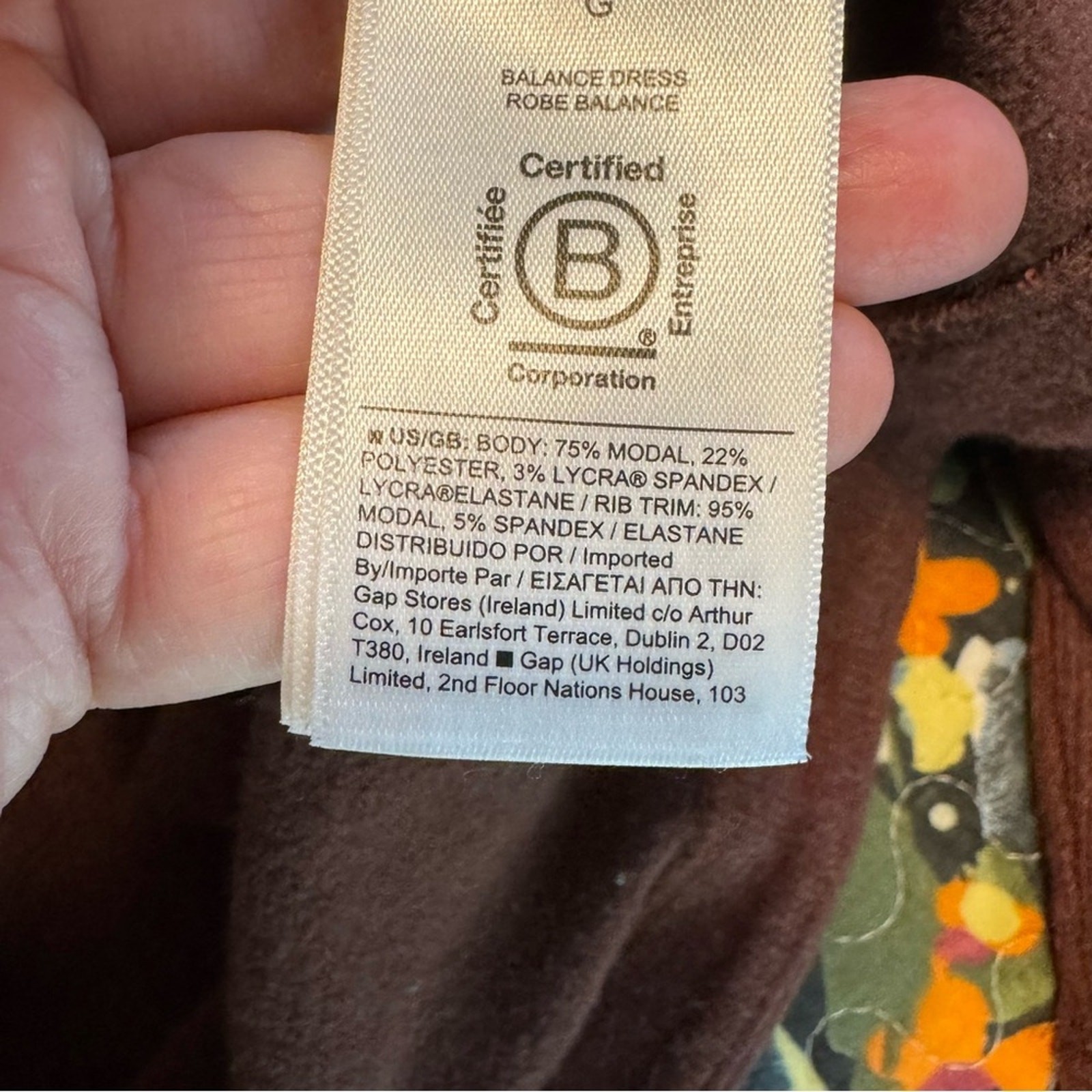 Women’s Athleta Large Rust Colored Modal/Polyester/Lycra Spandex “Balance Dress”