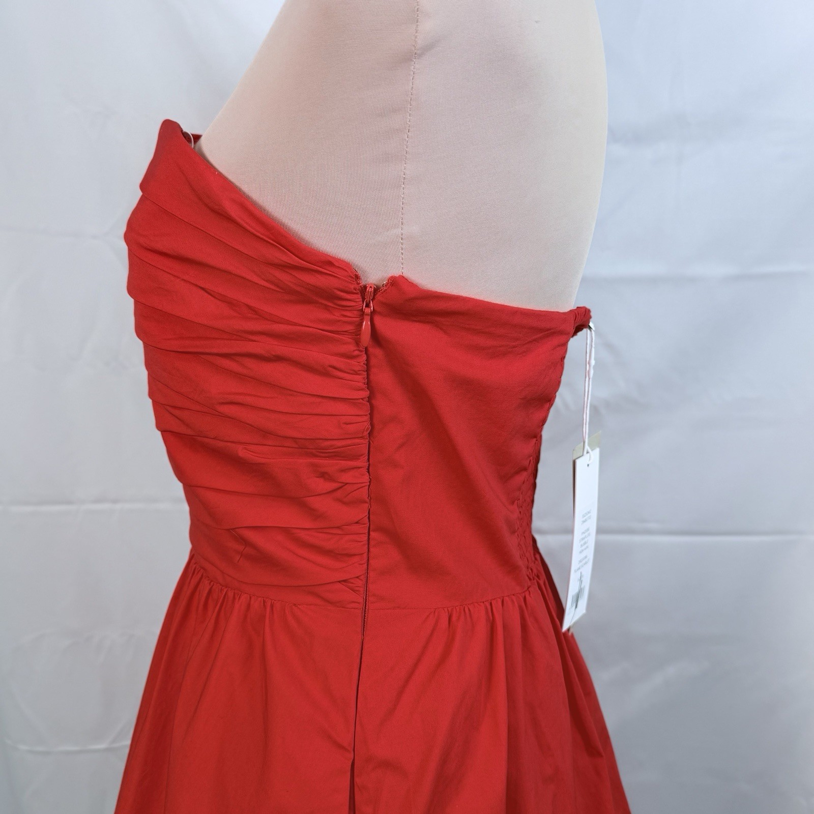 Ever New Phoebe Strapless Bubble Hem Dress Flame Scarlet Red Size 6 NWT