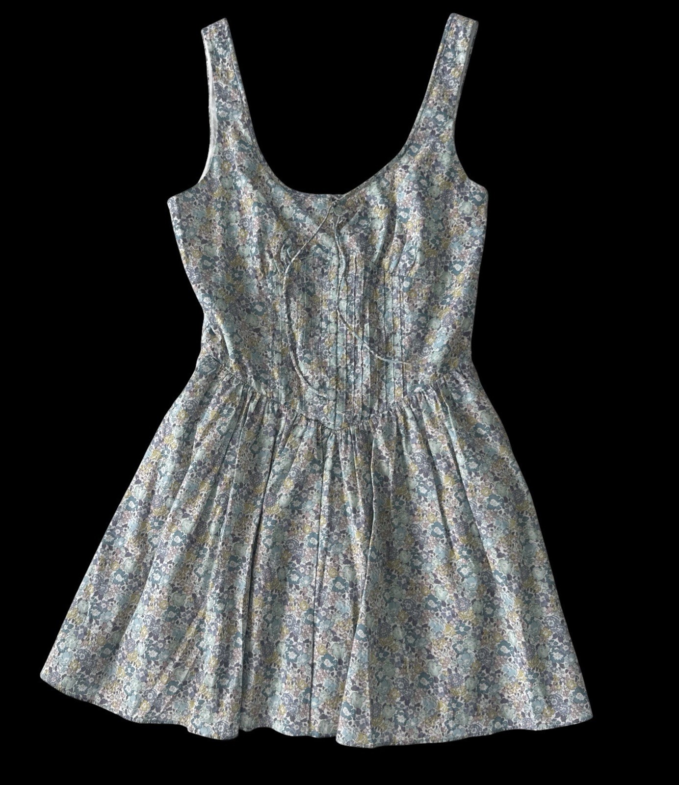 Love Shack Fancy Size 6 Ceronne Dress Floral Print Cotton Sleeveless Mini $395
