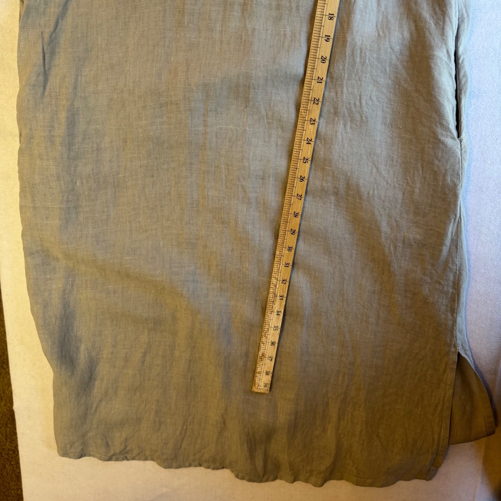 Pure Match Dress Maxi M Gray Linen Shift Sleeveless Coastal Beach USA Sundress