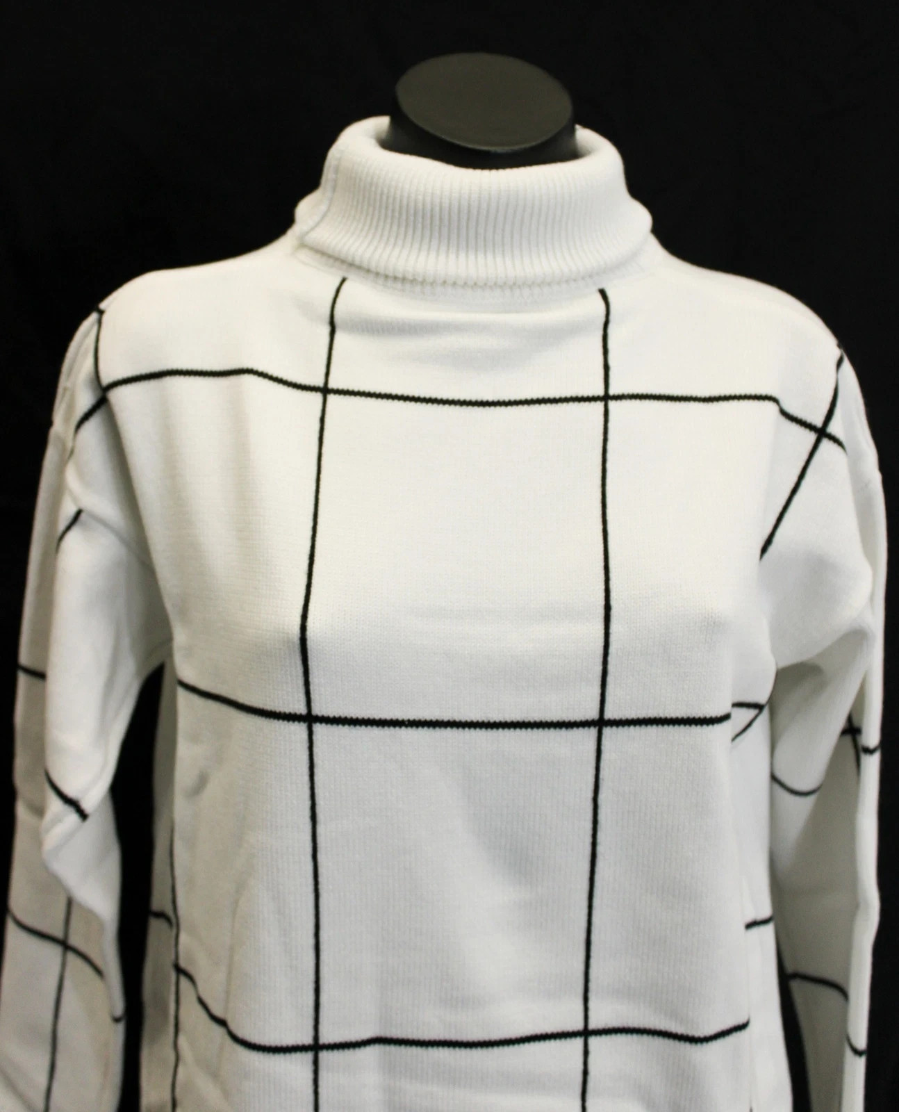 Chicwish Women’s Warm Welcome Grid Turtleneck Sweater Dress – Assorted Sizes NWT
