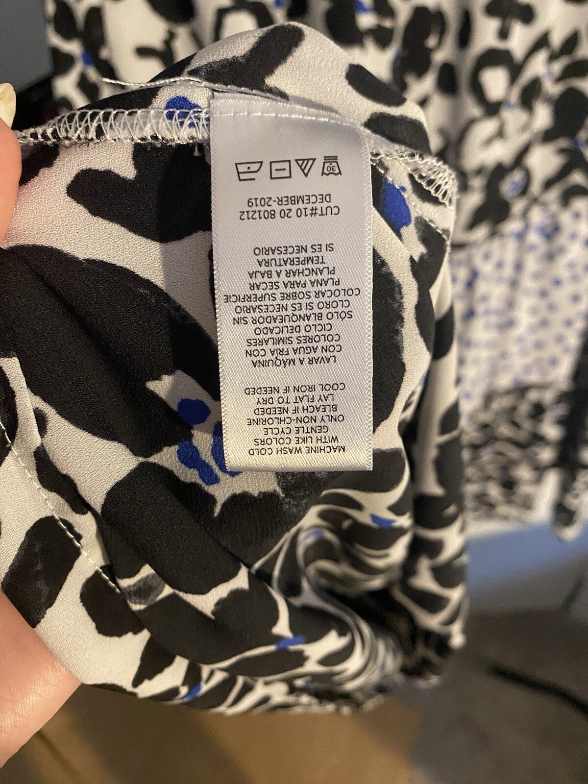 LOVE, WHIT by Whitney Port Black & White Floral Puff Sleeve Dress Size MD