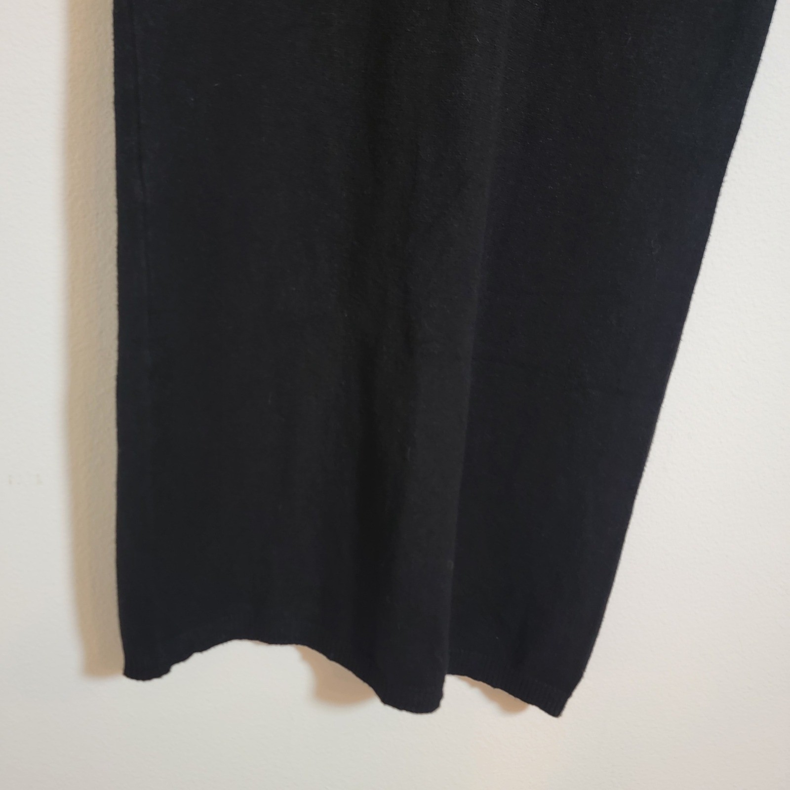 Alchemia Tricot Made in Italy Medium Black Sleeveless Maxi Knit Dress Minimalist