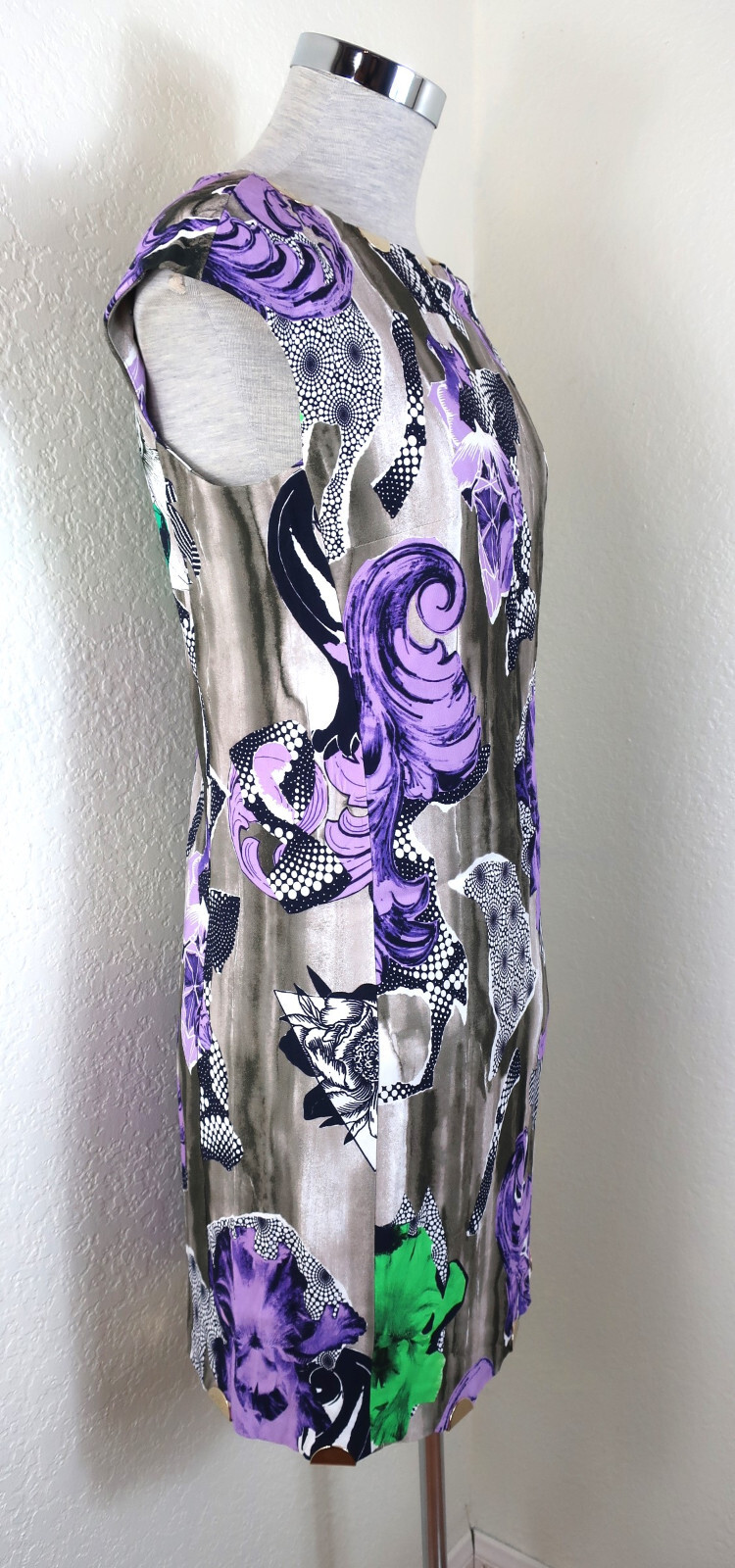 VERSACE Collection Cocktail Bodycon Sheat Dress Embellished Small Med 40 6 7 8