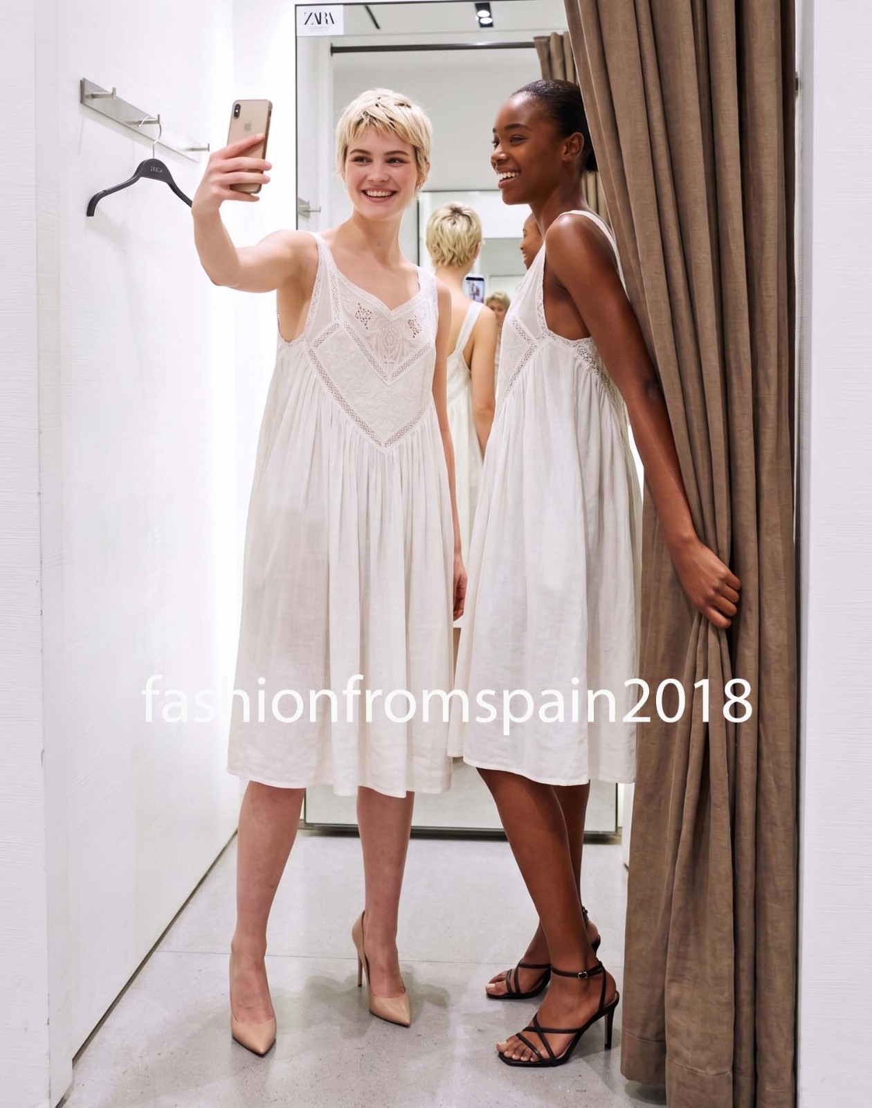 ZARA NEW WOMAN FLORAL EMBROIDERED PLEATED DRESS OYSTER WHITE 5416/117/251