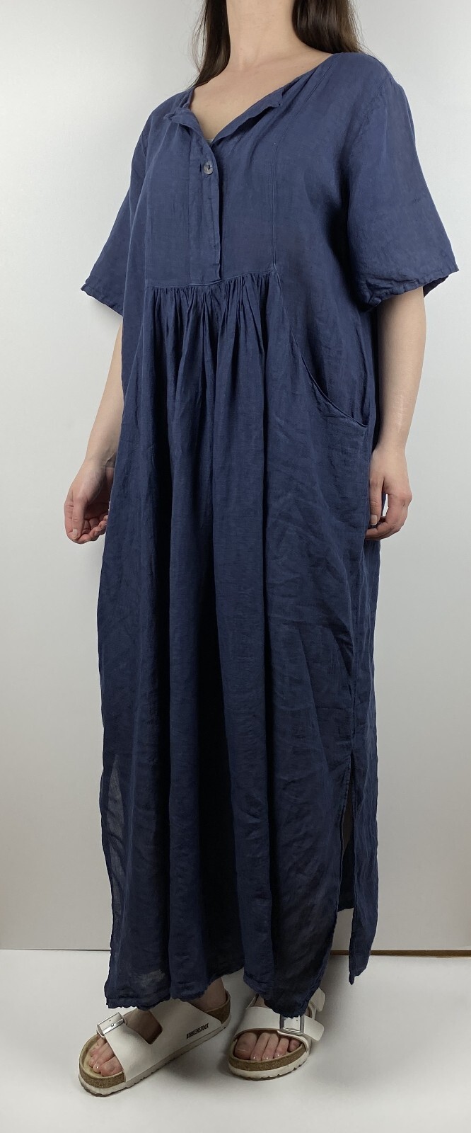 La Bottega di Brunella Linen Oversized Boho Dress Made in Italy Size M