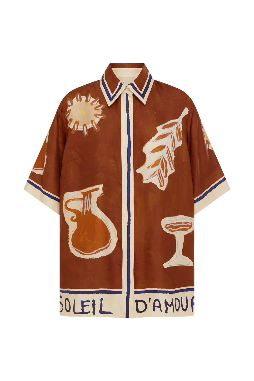 Alemais 2026 Australian niche printed short sleeved shirt cropped pants