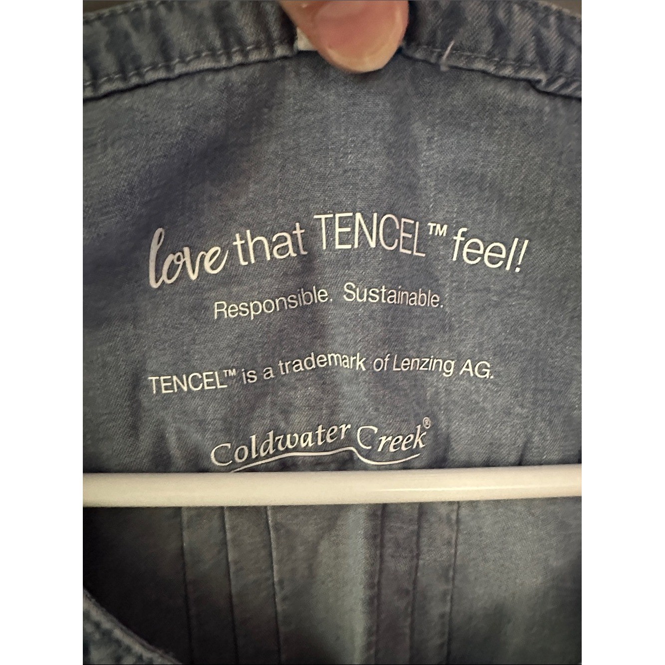 Coldwater Creek NWT Denim Midi Dress blue women’s size medium