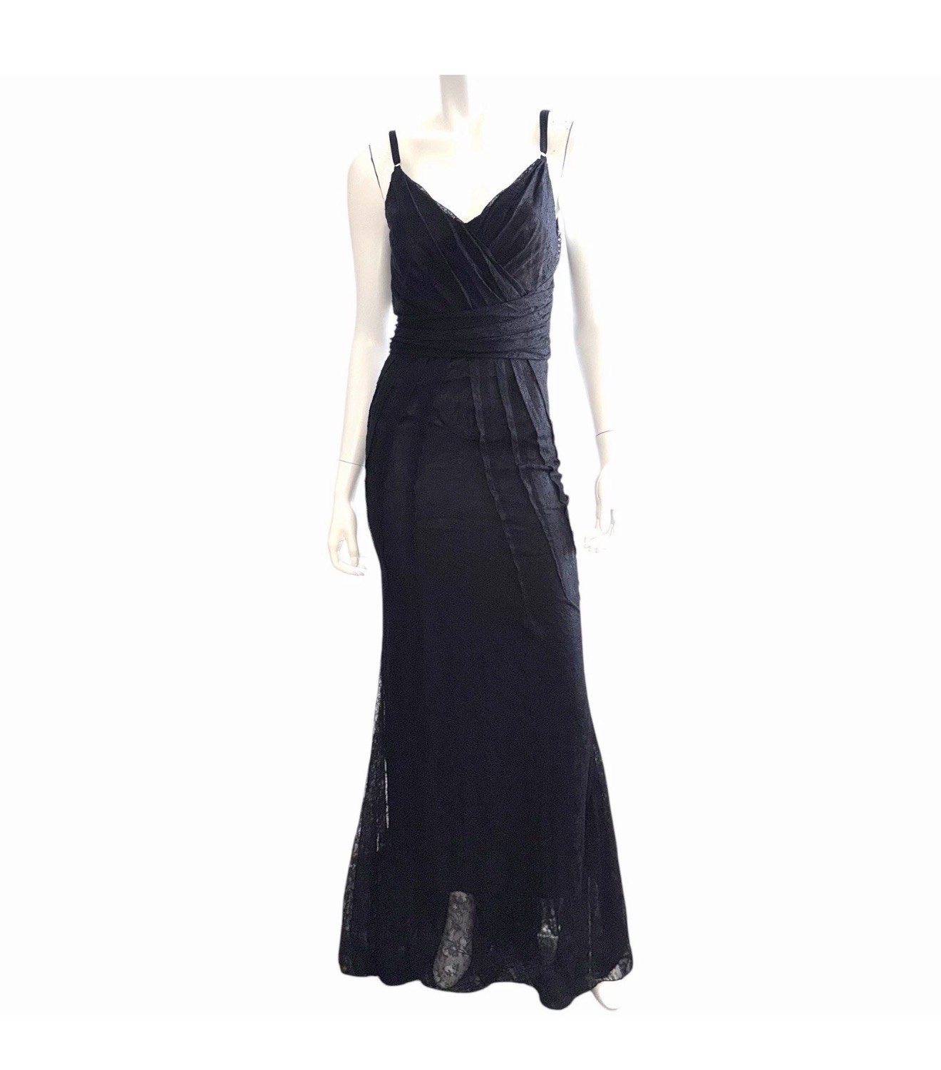 Dolce & Gabbana Womens Dress Size 40 Maxi Long Gown Evening Black Gala US 4