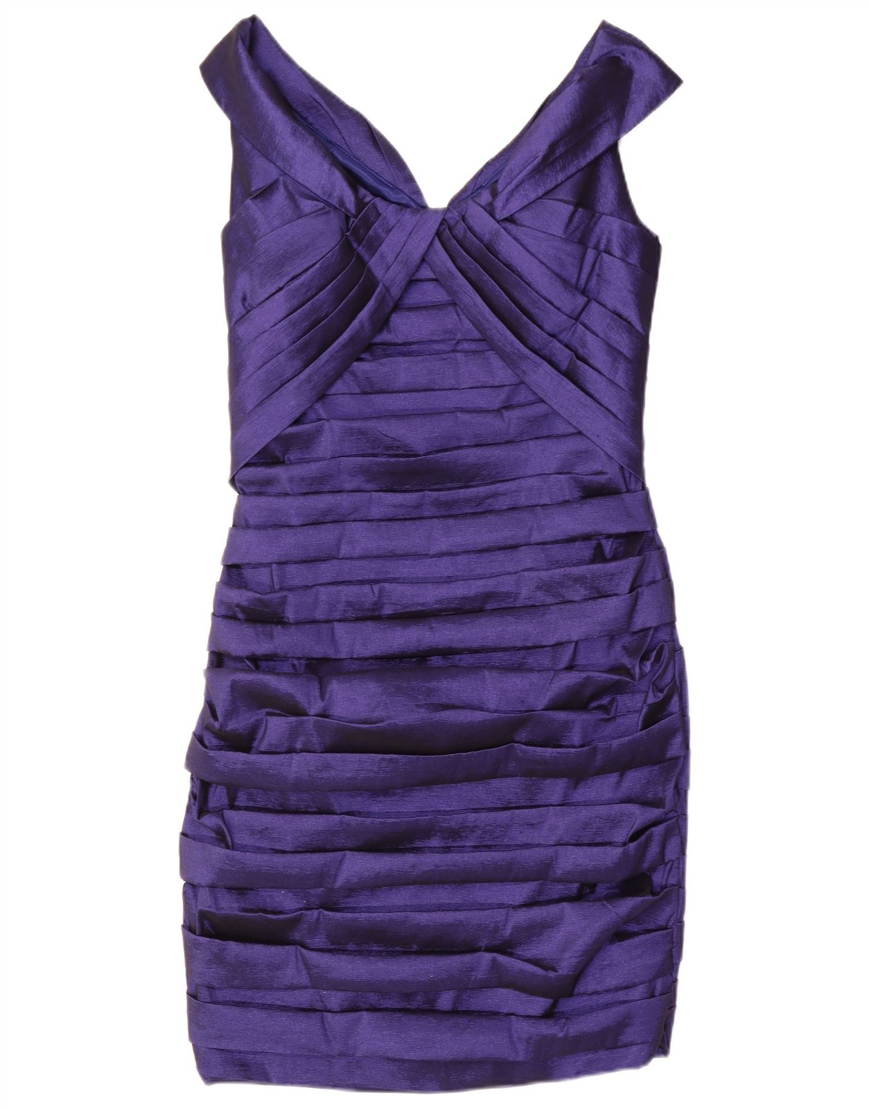 ALEXON Womens Sleeveless Bodycon Dress UK 14 Medium Purple Polyester CV07