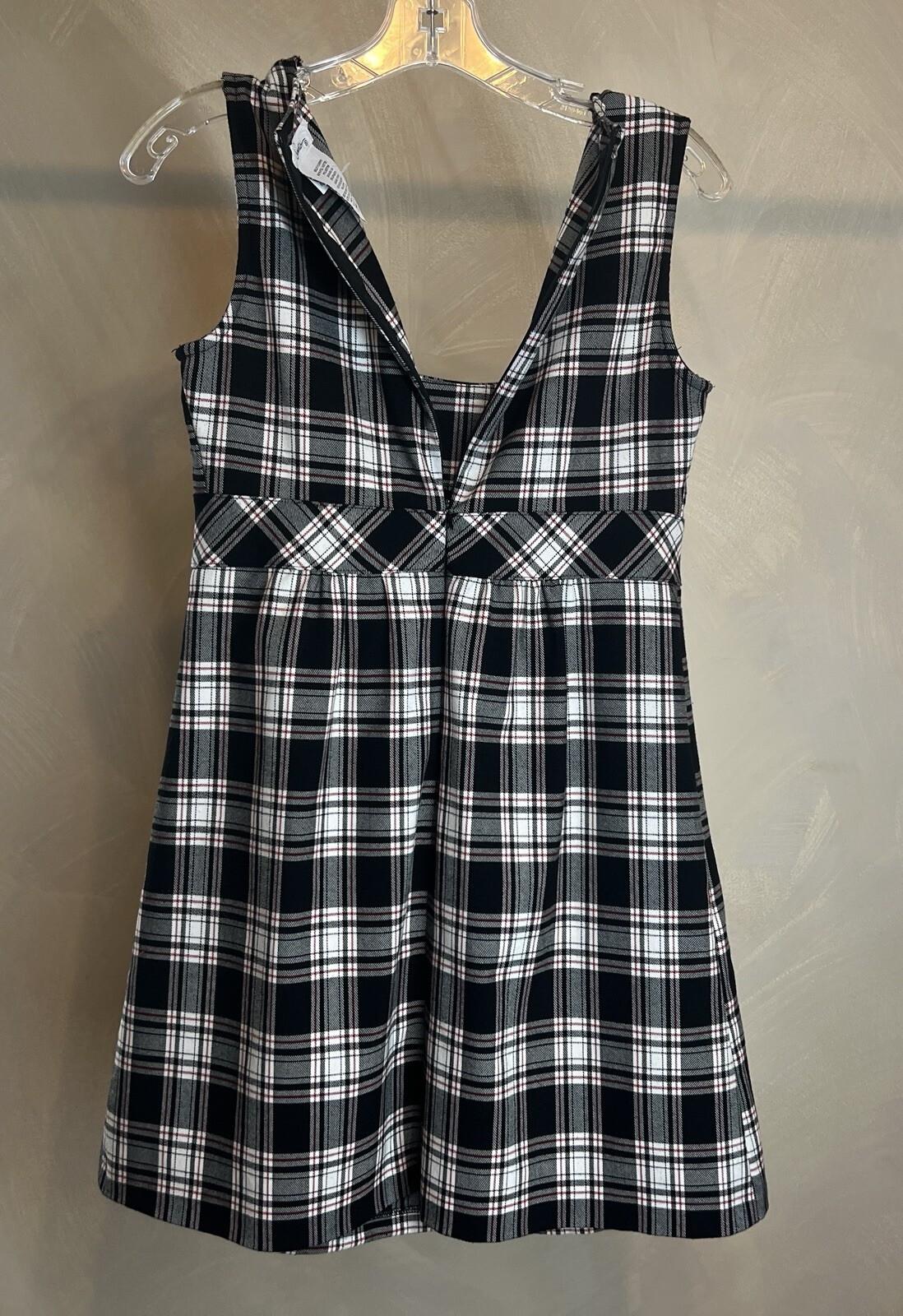 Speechless Women’s Plaid/tartan Clueless Academia Jumper Dress W/Pockets|Size:7