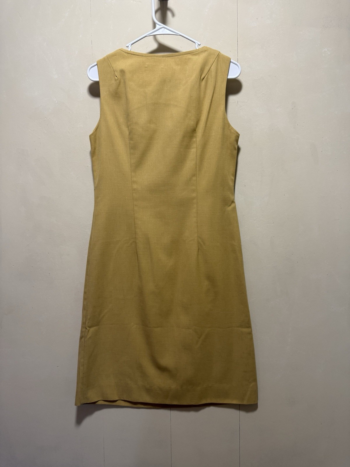 Vintage 1960’s Lady Arrow Sleeveless Sheath Midi Dress Women’s Sz 12 / Yellow