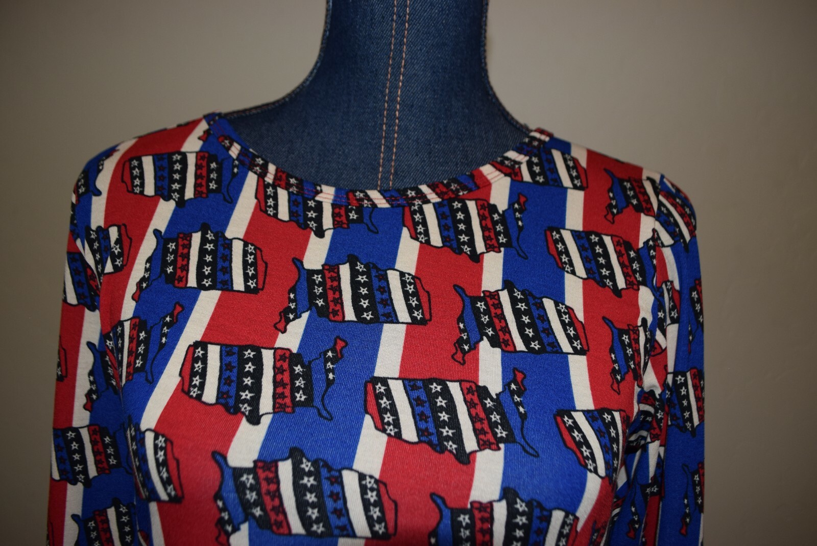 NWT Lularoe Medium Debbie Dress Long Sleeve United States of America 228199