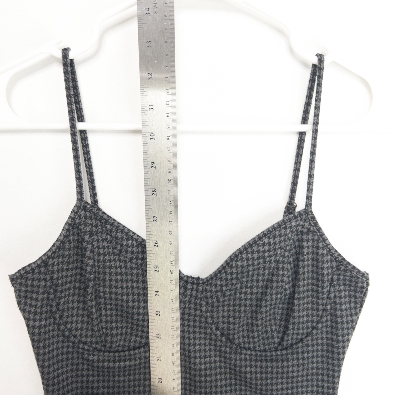 Bear Dance Houndstooth Bustier Coquette Underwire Goth Punk Dress Womens S XS