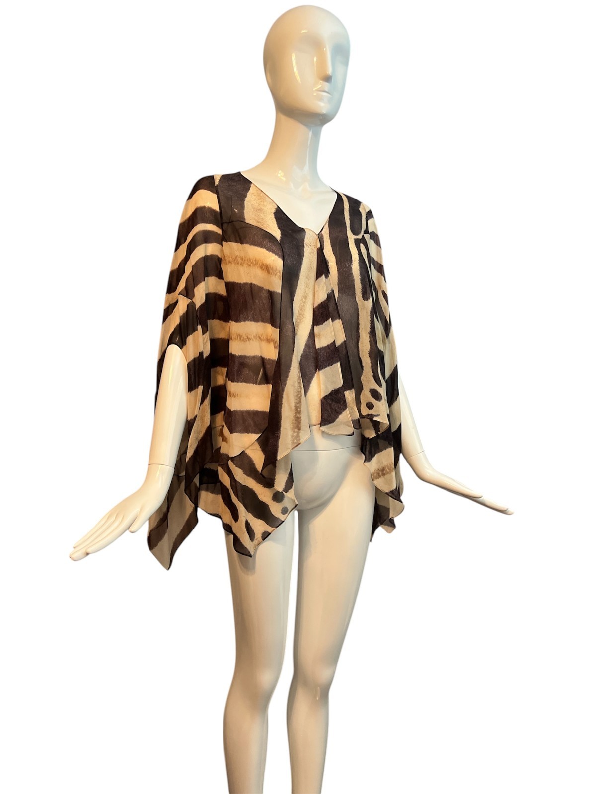 YSL YVES SR LAURENT RIVE GAUCHE TOM FORD 2004 ZEBRA SILK NOS WITH ALL TAGS
